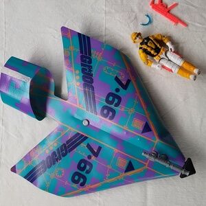 Vintage Rare GI Joe Cloudburst Action Figure + Glider, 1991 With Visor & Gun